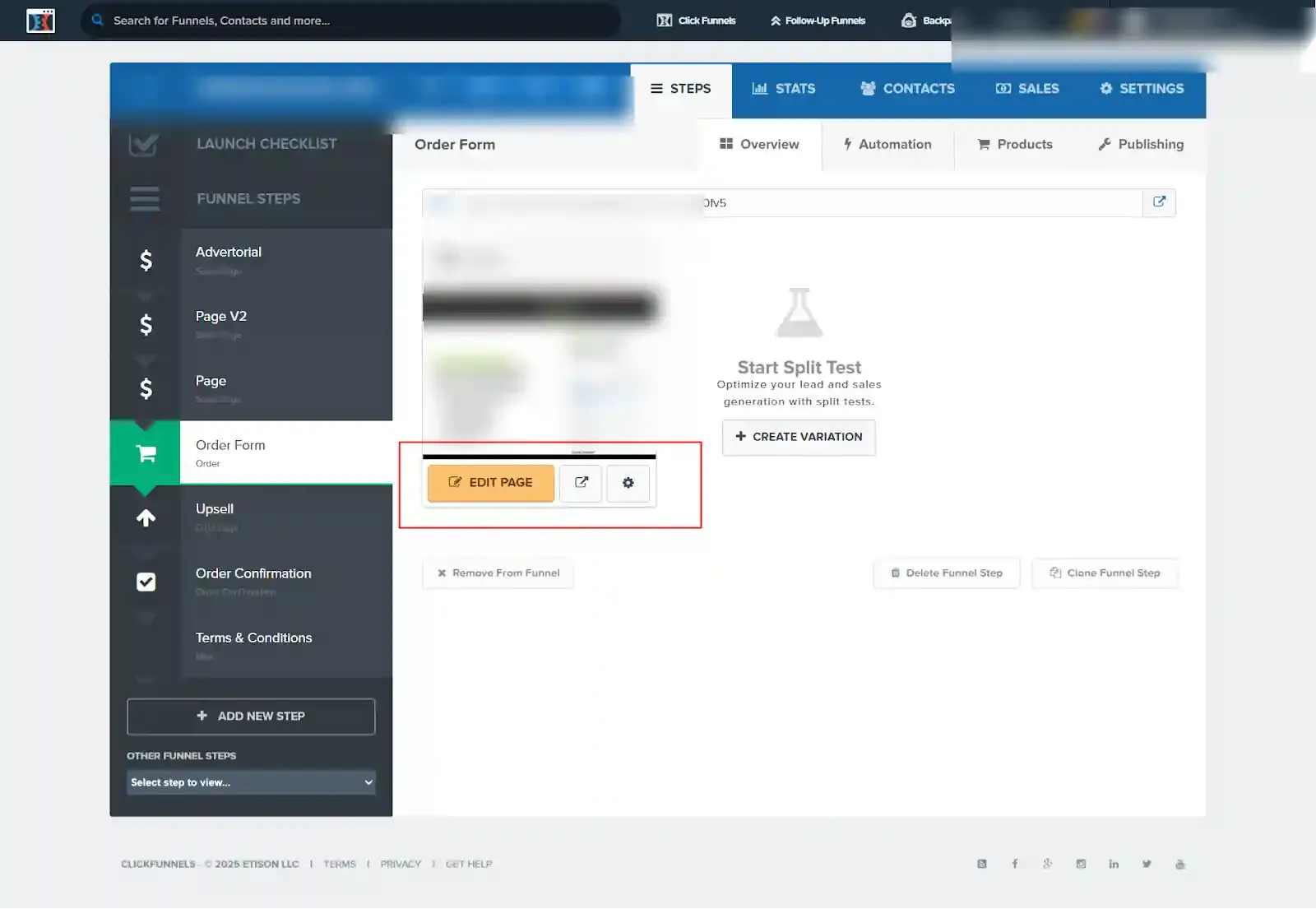 CustomerLabs browser plugin showing tracked events from ClickFunnels