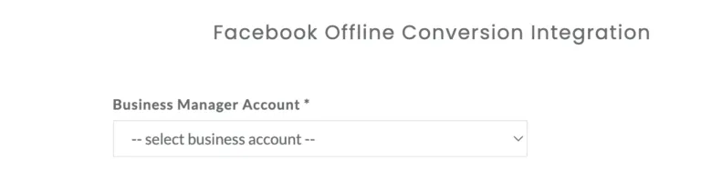 Explains the facebook offline conversion integration