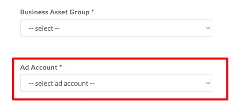 Explains the Ad account of the facebook offline conversion