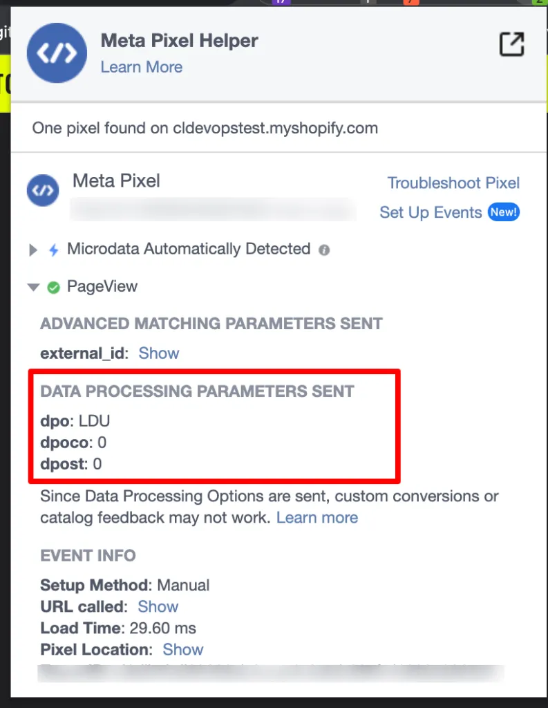 Data processing options for LDU