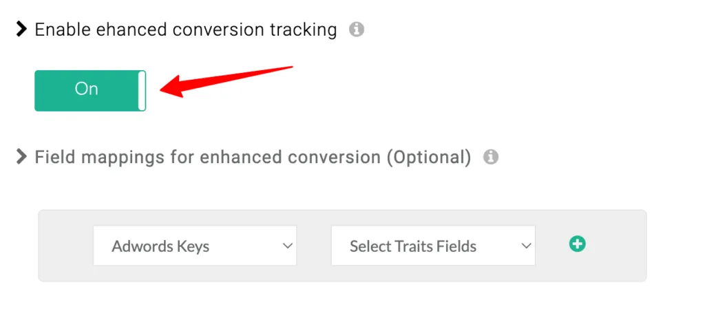 CustomerLabs + Google Adwords Integration 26 enable the enhanced conversion tracking