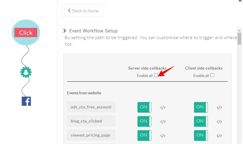 Enable server-side callbacks