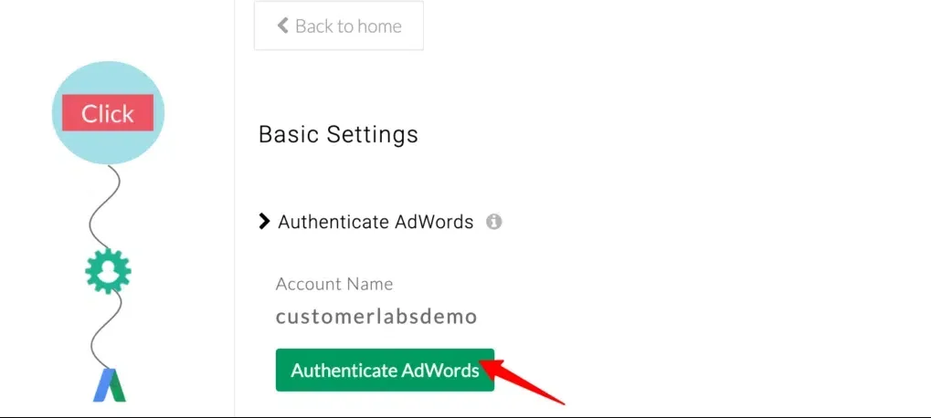 This explains the basic settings of the aunthenticate Adwords