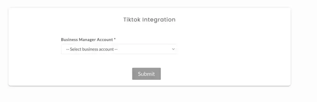 Select Business Manager Account