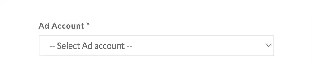 Select Ad Account