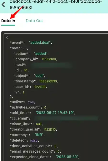Source and workflow logs for debugging