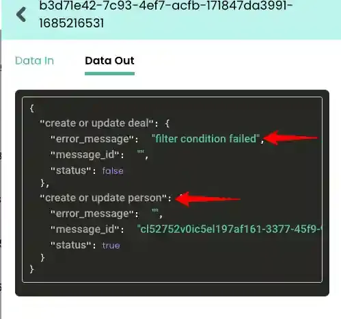 Source and workflow logs for debugging