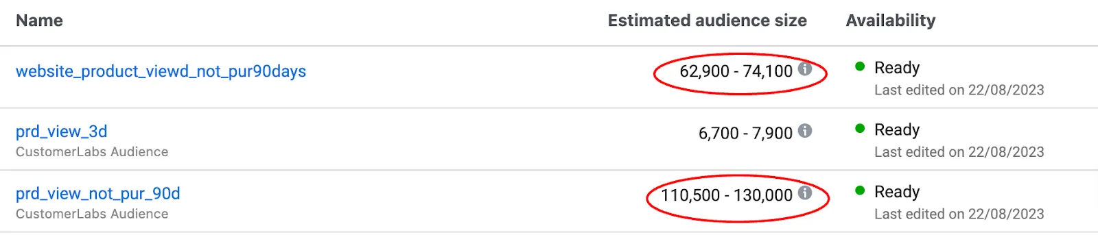 Retargeting custom audience