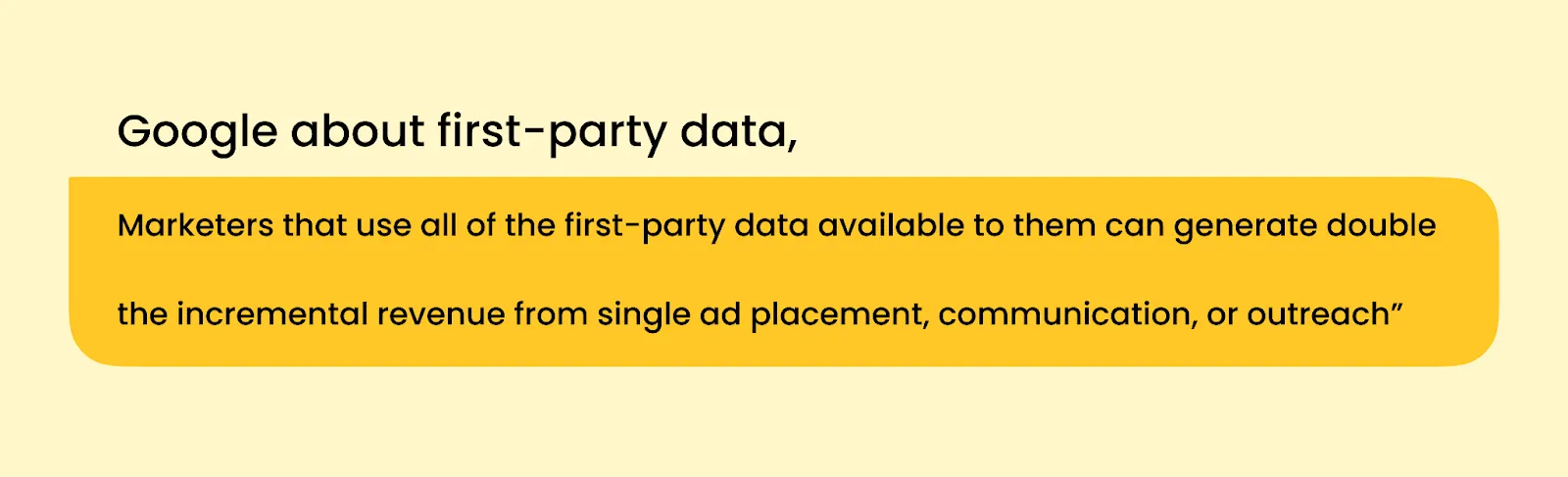 Google promotes first-party data Google promotes first-party data