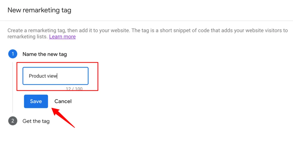 CustomerLabs + Google Adwords Integration 35 Thi image shows the product view