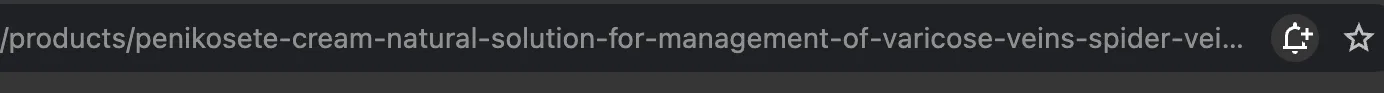 Product URL screenshot showing Personal Health Information being passed in query strings to Meta