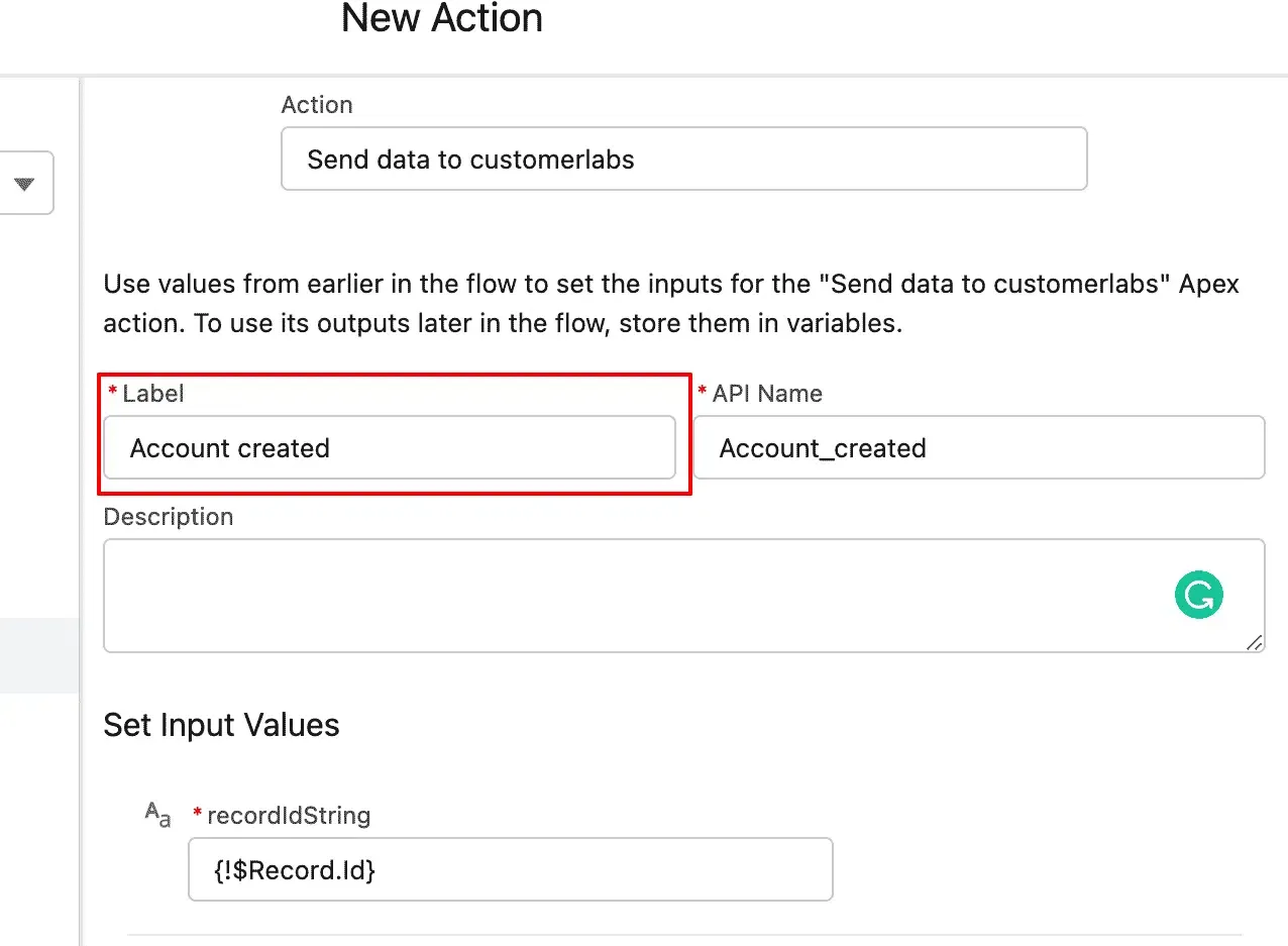 Flow trigger configuration for new account