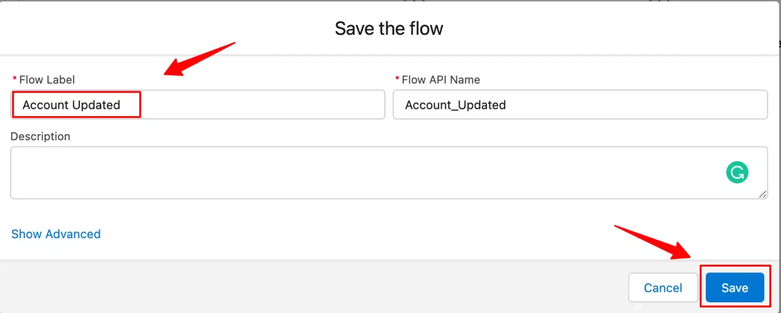 Create flow for account with related objects