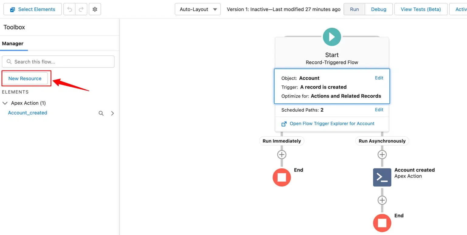 Flow configuration for related objects
