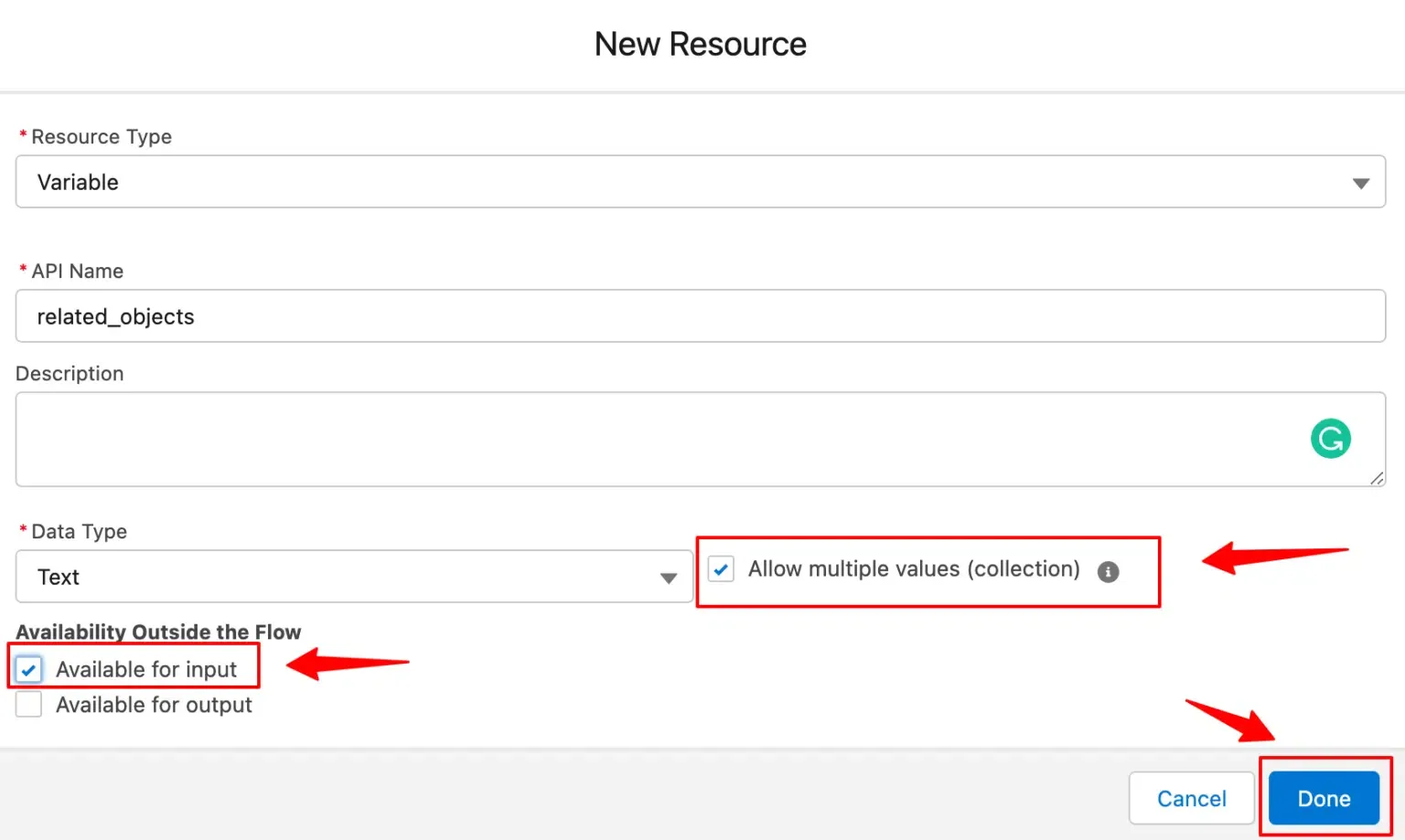 Flow configuration for related objects