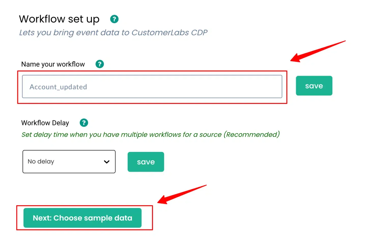 Dynamic event name configuration