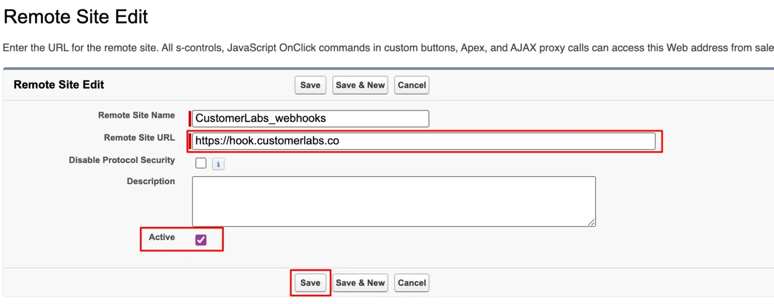 Enter CustomerLabs App ID in Salesforce