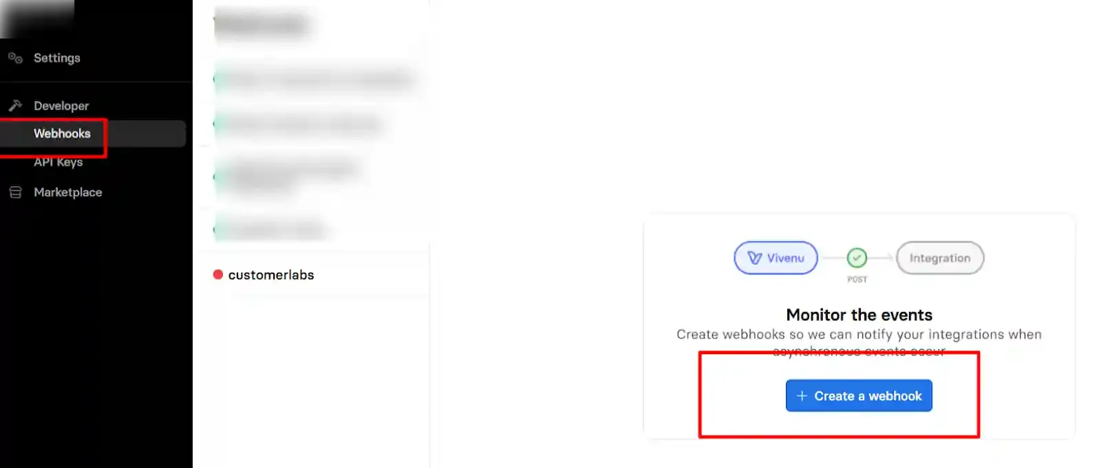 Configuring the webhook in Vivenu CRM