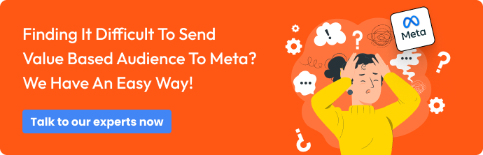 Finding it difficult to send value based audience to Meta? We have an easy way. Talk to our experts now!