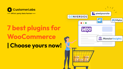 Blog banner titled "7 best plugins for Woocommerce"