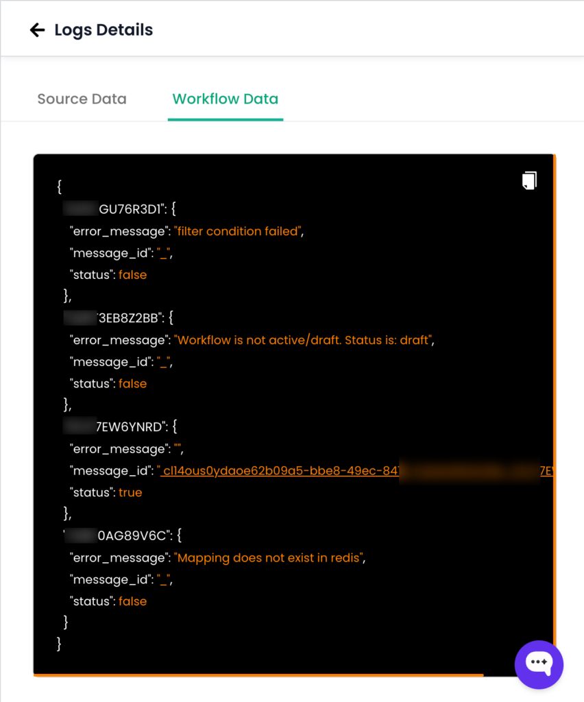 Example Workflow Data