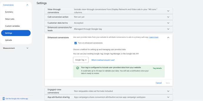 Enhanced conversions for web