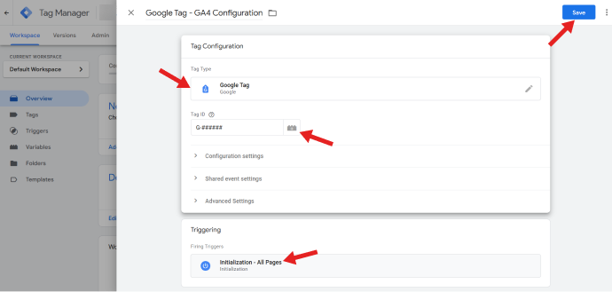 Google tag configuration